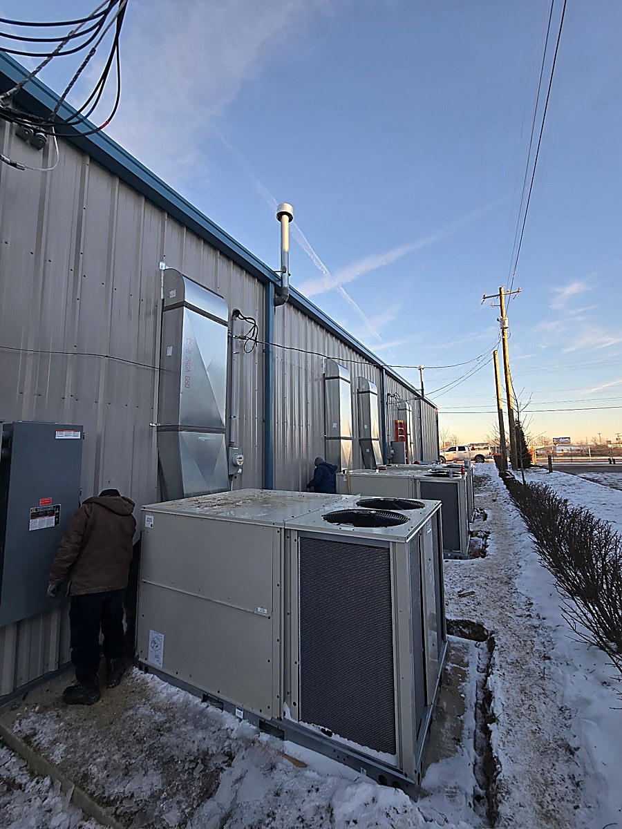 Commercial RTU installation — Central KY